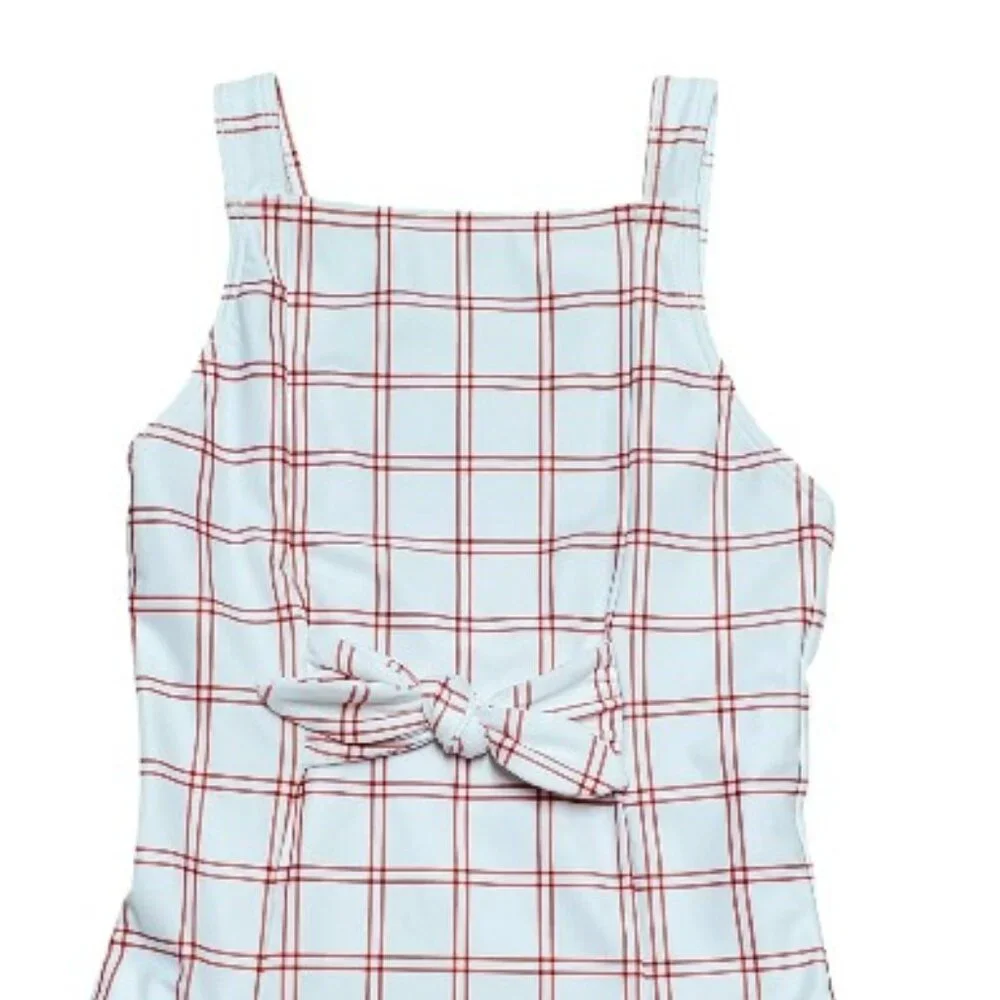 NWOT Minnow Red and White Swimsuit Size 9-10 One Piece - Picture 2 of 7